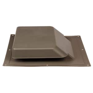 37 sq. in. NFA Brown Resin High Impact Super Low-Profile Slant Back Roof Louver Static Vent (Carton of 10)