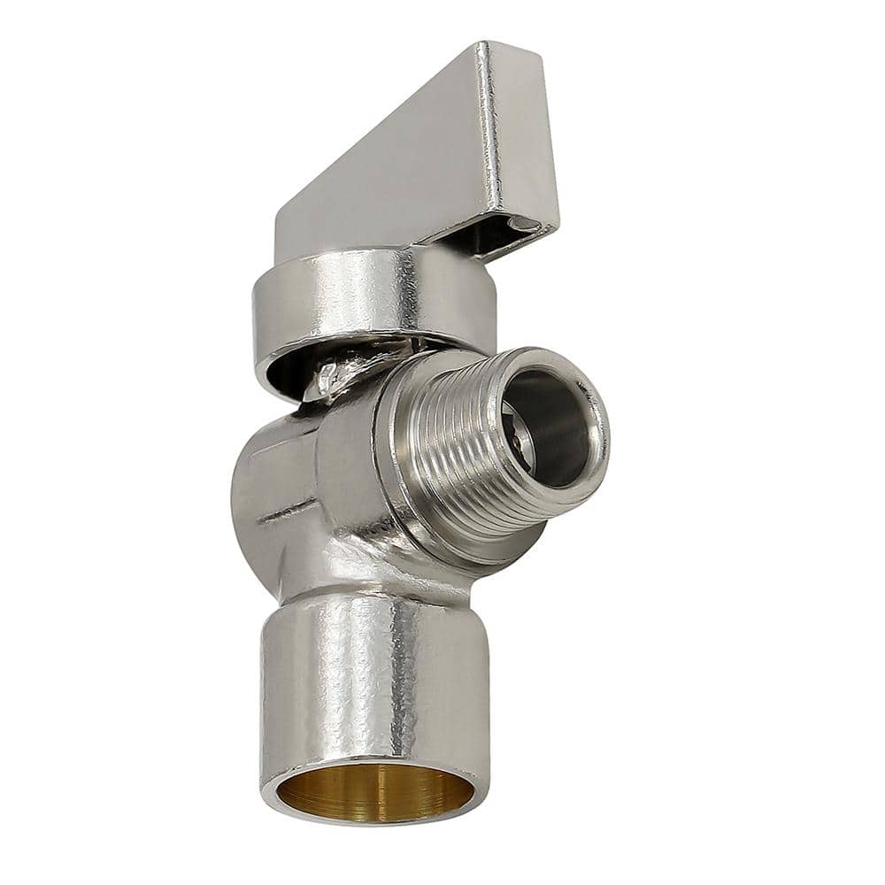 1/2 in. SWT x 3/8 in. OD COMP Quarter Turn Angle Compact Supply Stop valve Lead Free Chrome Plated Brass price history on PriceWatchPro