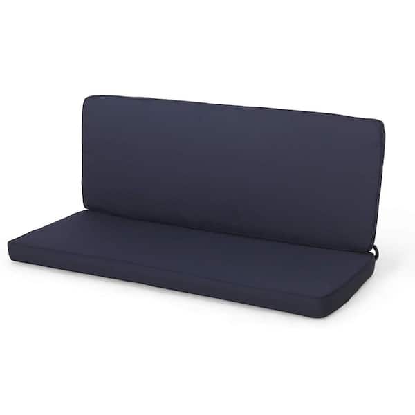 21 x 19 Replacement Outdoor Loveseat Cushion in Navy Water-Repellent Fade and Wear-Resistant Fabric, for Patio Garden