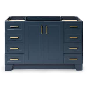 Taylor 54 in. W x 21.5 in. D x 34.5 in. H Freestanding Bath Vanity Cabinet Only in Midnight Blue