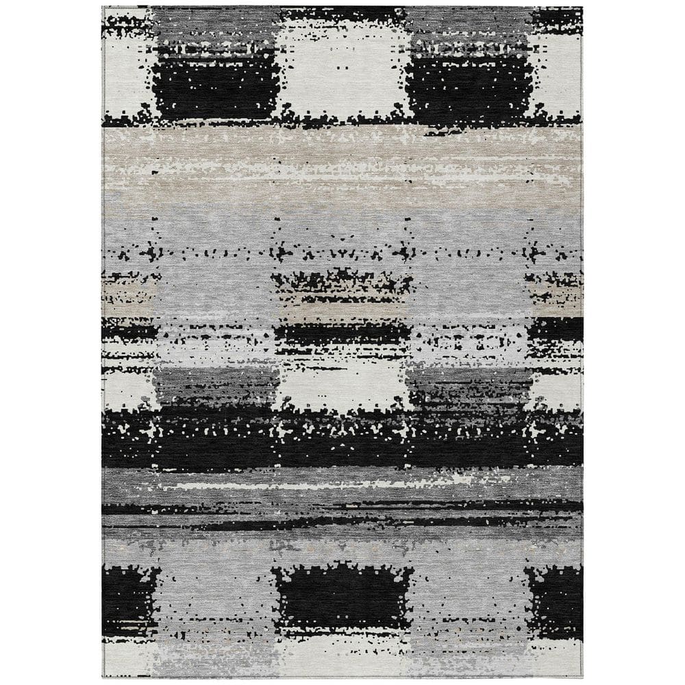 Chantille Machine Washable Indoor/Outdoor Abstract ACN2772 Black 9 ft. x 12 ft. Area Rug price history on PriceWatchPro