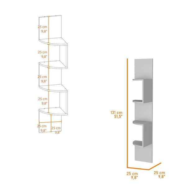 Miscool Avex 9.8 in. W x 9.8 in. D White Wood Solid Decorative