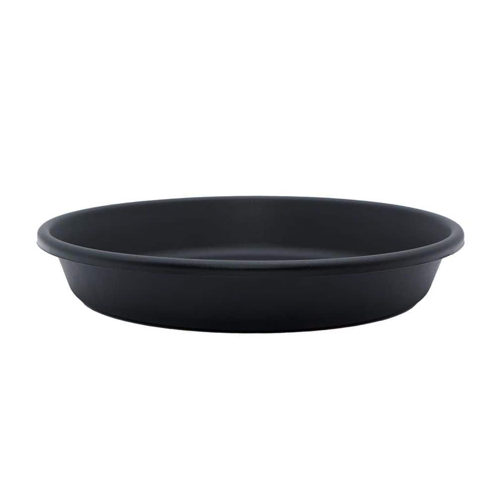 "Classic 17.5"" Round Plastic Plant Pot Saucer Drip Tray, Black" price history on PriceWatchPro