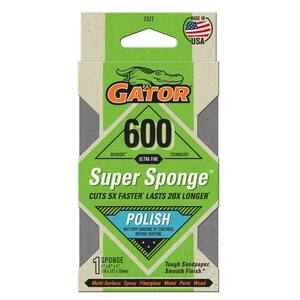 Super Sponge 3 in. x 5 in. x 1 in Ultra Fine 600 Grit Sanding Sponge