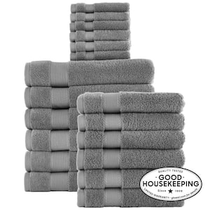 HygroCotton Stone Gray 18-Piece Bath Towel Set