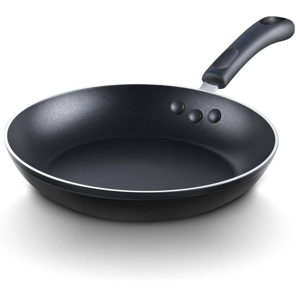 Black Aluminum Nonstick Fry Pan Set, 8/9.5/11-Inch, 3-Piece