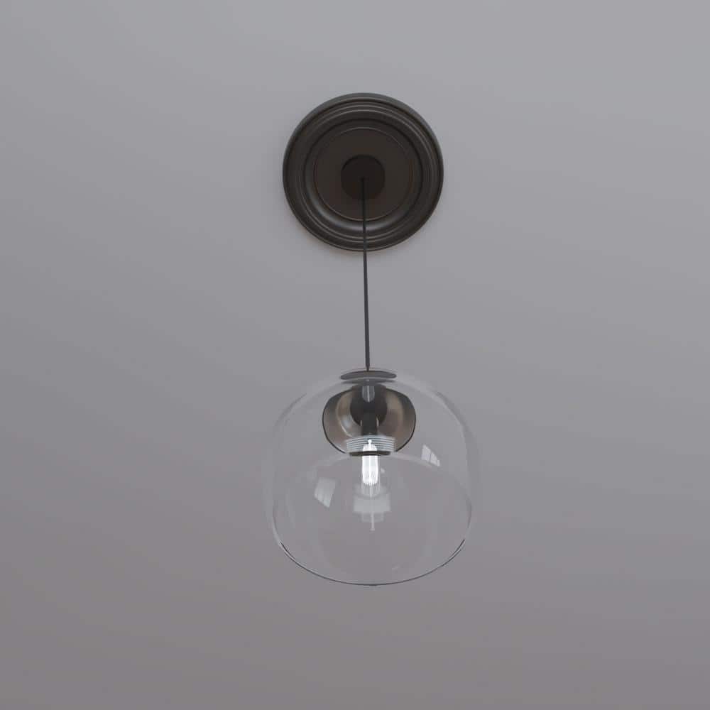 13" Aged Metallic Weathered Steel Traditional PVC Ceiling Medallion
