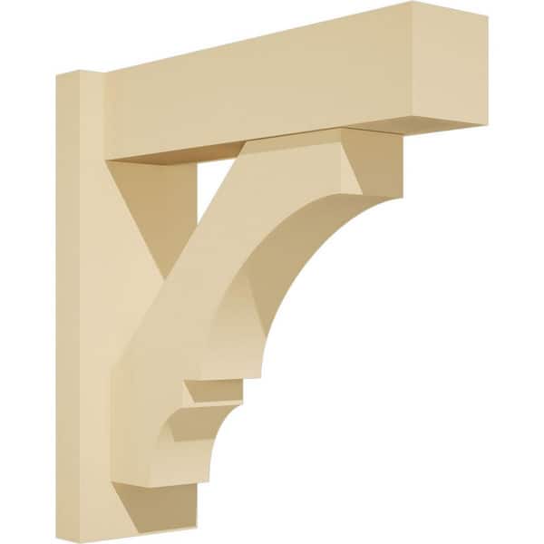 Ekena Millwork Balboa 5 in. W x 16 in. H x 16 in. D Signature Urethane Polyurethane Outlooker with Block Ends