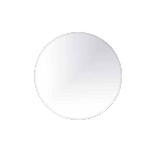 Unbranded Timeless Home 42 in. W x 42 in. H x Contemporary Frameless Round Clear Mirror