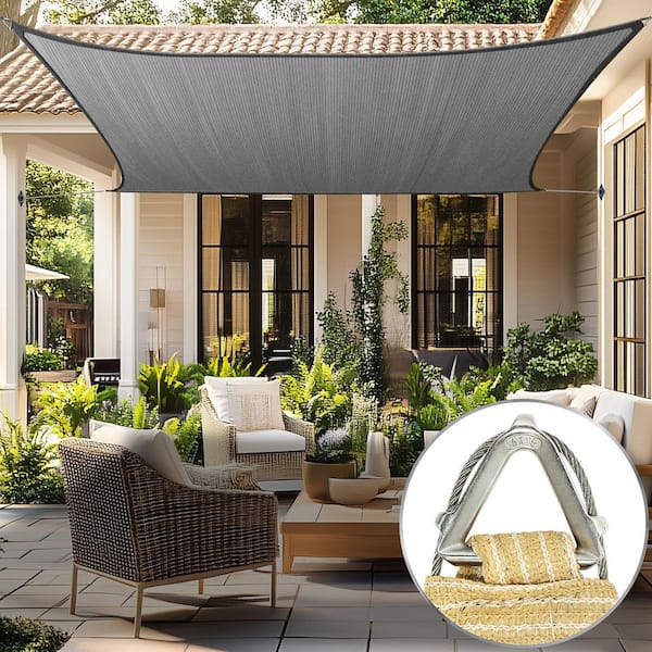 ROYAL SHADE 20 ft. x 22 ft. Rectangle Pro Ring Sun Shade Sail with