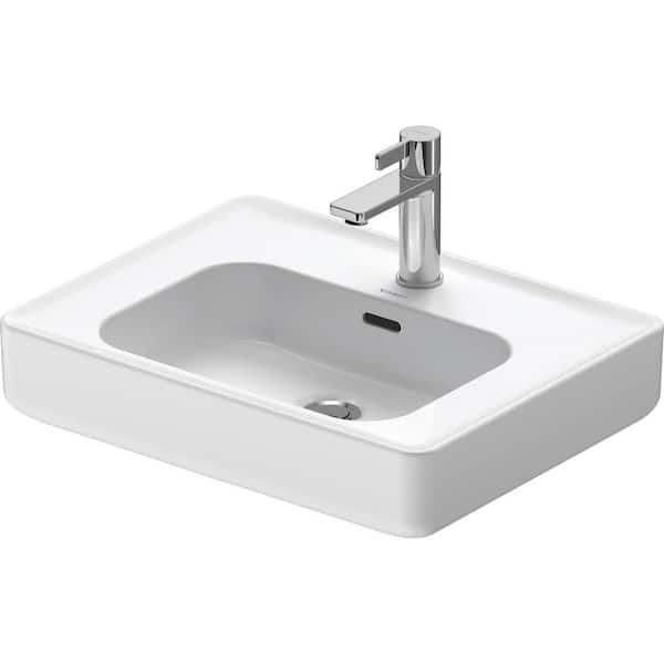 The in. 2378560027 White Basin Soleil Sink 5.75 by Home Depot Duravit Starck - in