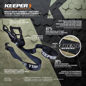 2 in. x 27 ft.  3333 lbs. Keeper Combat Ratchet Tie Down