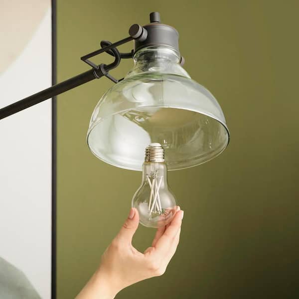 60-Watt Equivalent A19 Dimmable White Filament CEC Clear Glass E26 LED Light Bulb Soft White 2700K (12-Pack)