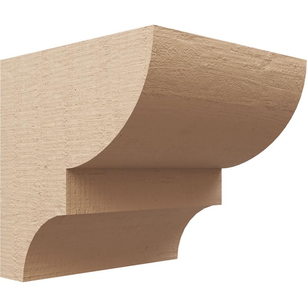 Ekena Millwork 11 in. x 11 in. x 11 in. Wide Ridgewood Rough Cedar Woodgrain TimberThane Corbel, Primed Tan