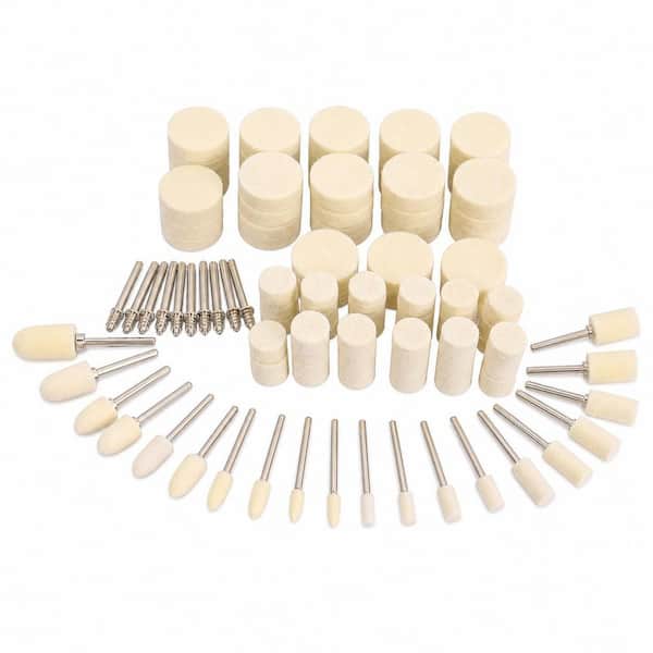 100 Pieces Polishing Buffing Wheel Set with 1/8 in. Shank for Rotary Tools Polishing Kit for Dremel