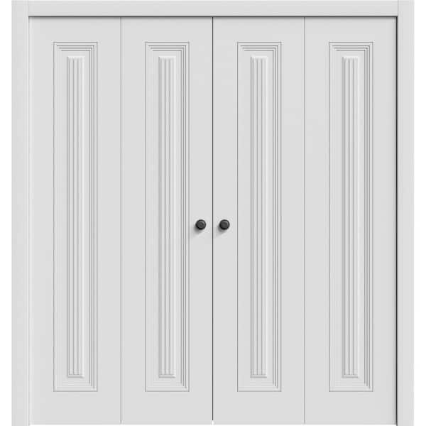 7888 72 in. x 96 in. Sold Core White Enamel Color Wood Bi-fold Door with Hardware