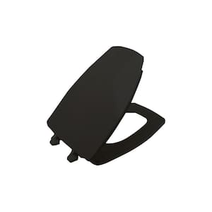 Rochelle Elongated Closed Front Toilet Seat in Black