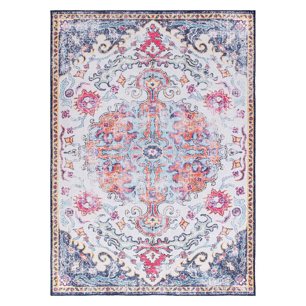 Boho Style Area Rug - 2x3ft Persian Distressed Small Entryway Rug