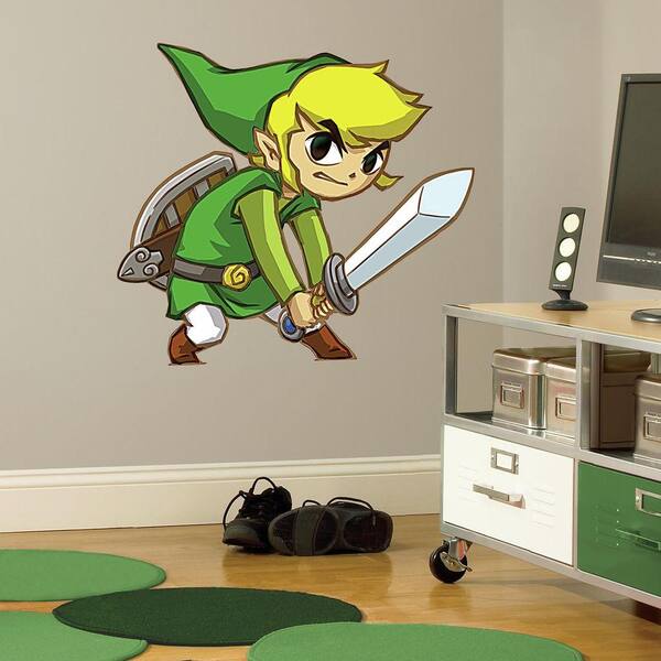 RoomMates 2.5 in. W x 21 in. H Zelda Spirit Tracks 5-Piece Peel and Stick Giant Wall Decal