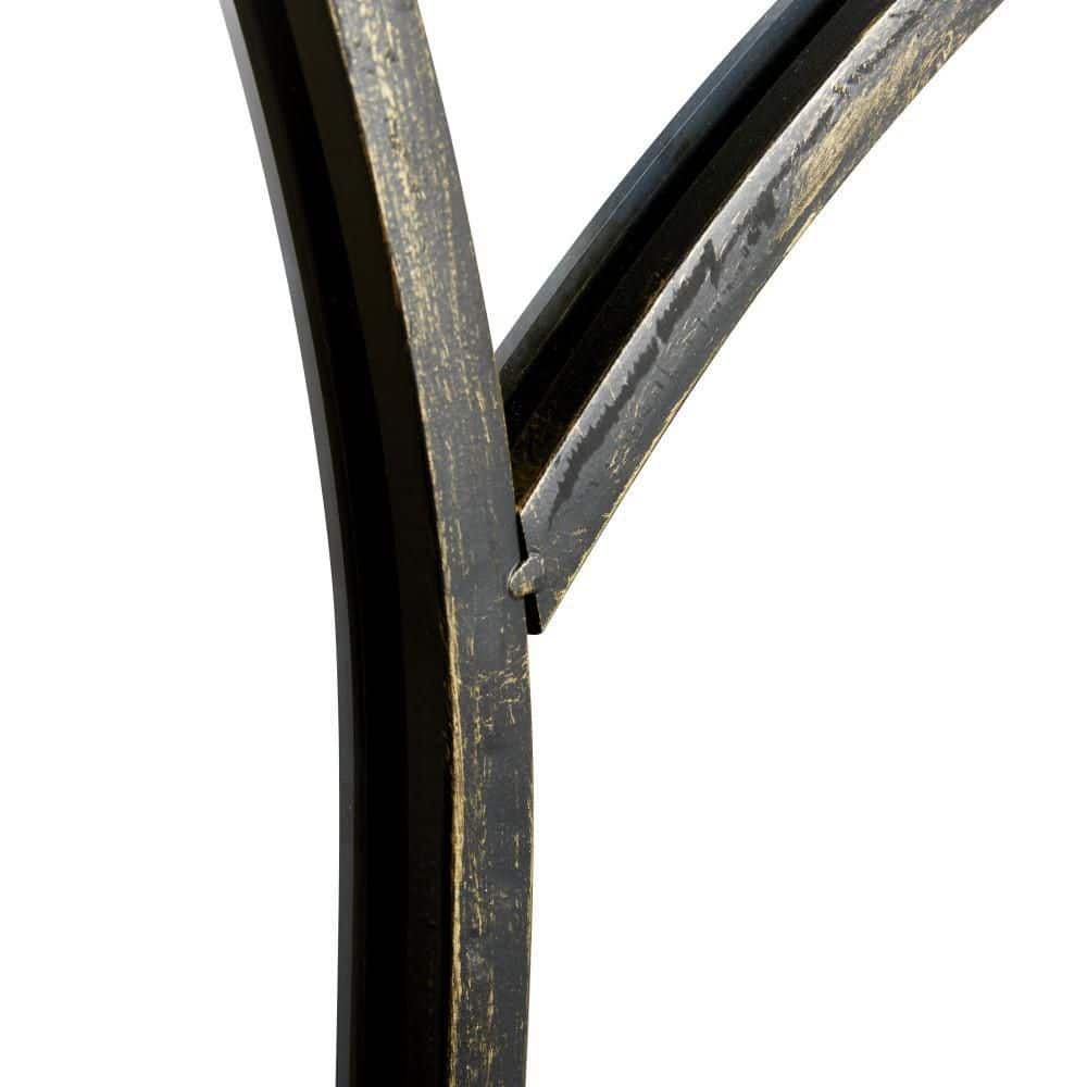 Black Arched Windowpane Full Length Wall Mirror