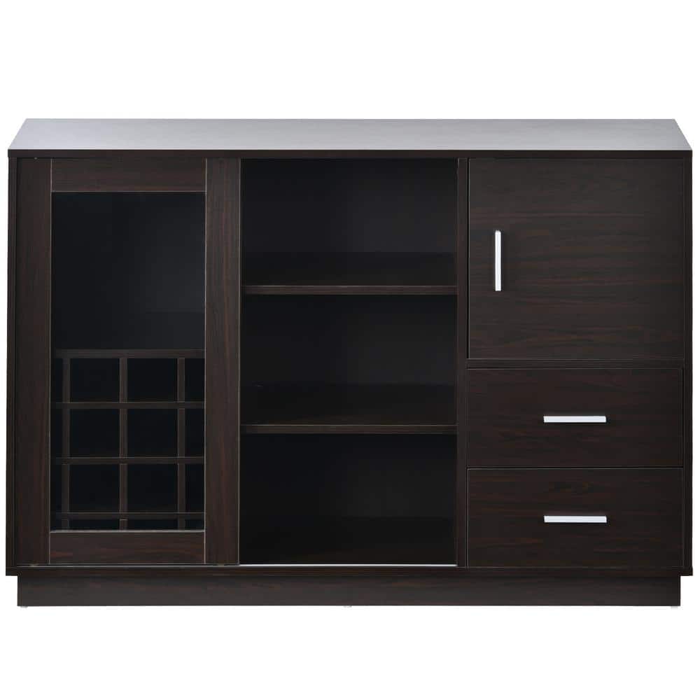 47 in. W x 16 in. D x 33.3 in. H Espresso Particle Board Ready to Assemble 