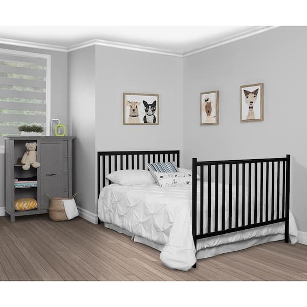 Crib Dream On Me Synergy 5-in-1 Convertible Black Mattress 