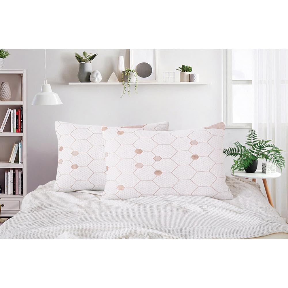 Bed Pillows 2pk Copper Q 64 1000 