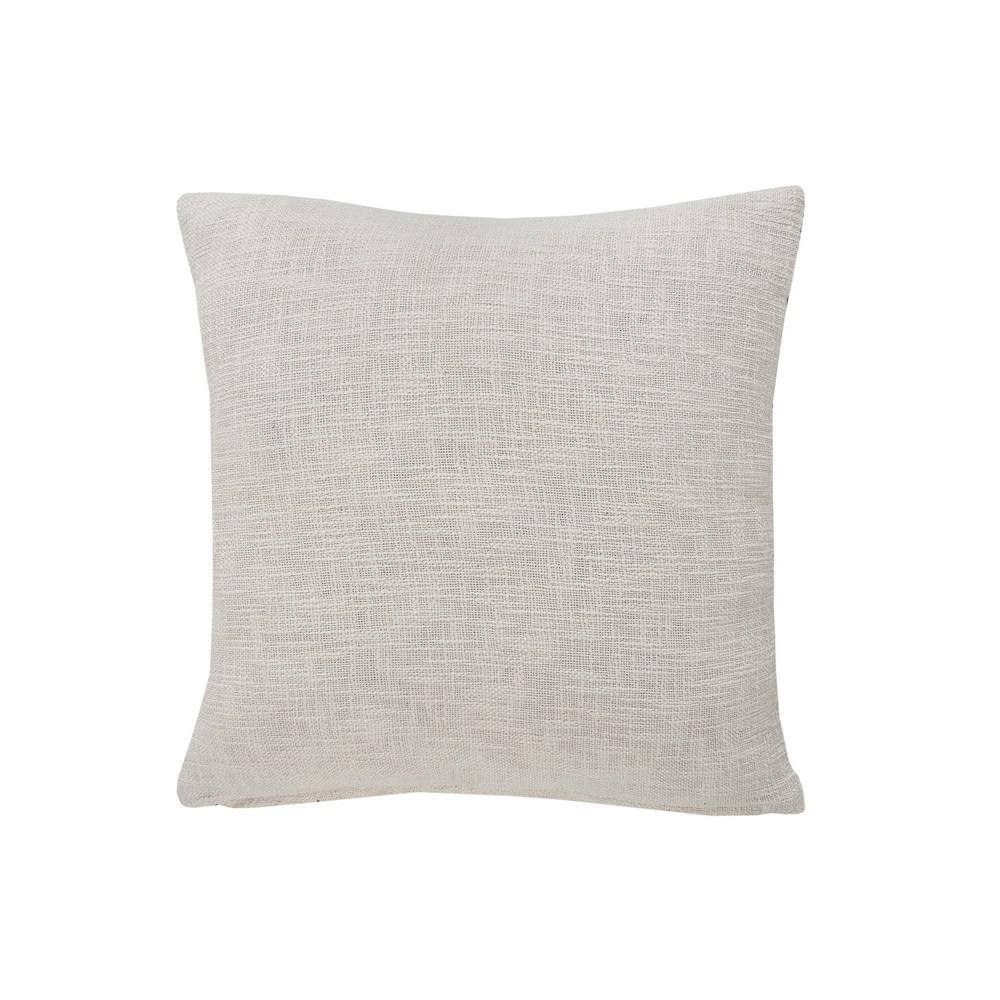 Coastal Peach and White Geometric Diamond Throw Pillow 20"