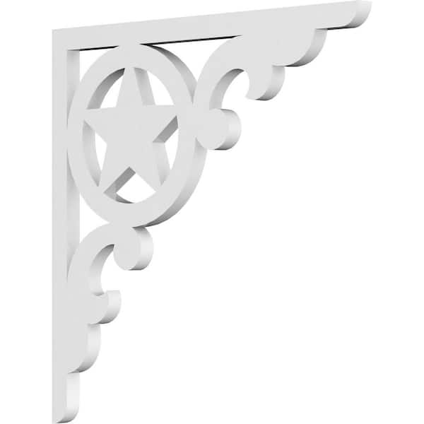Ekena Millwork 5/8 in. W X 14 in. H X 14 in. D PVC Austin Bracket