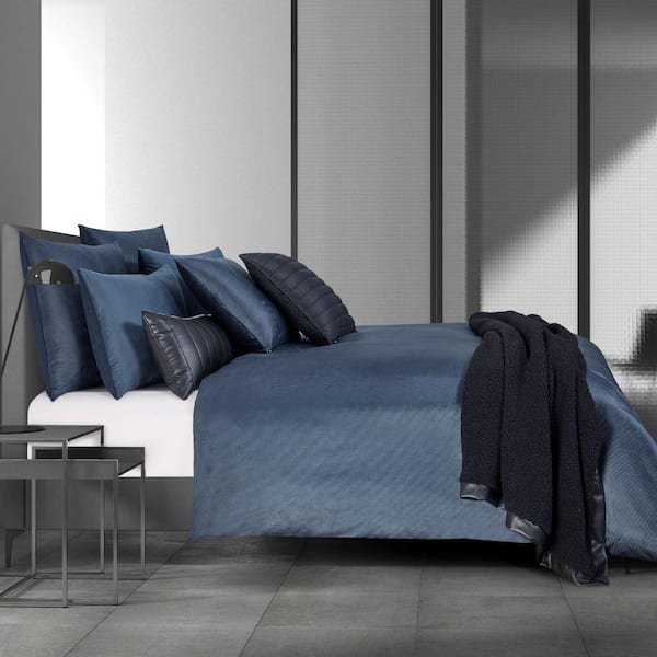 Unbranded Valletta 3-Piece Navy Polyester Full/Queen Duvet Cover Set