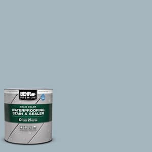 1 qt. #N480-3 Shadow Blue Solid Color Waterproofing Exterior Wood Stain and Sealer