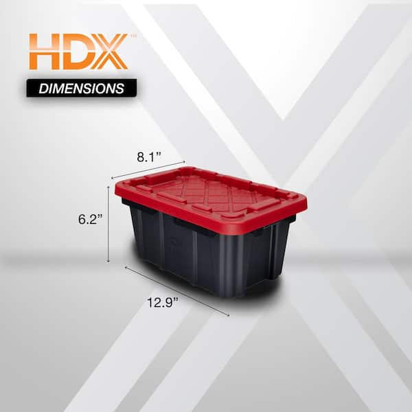 ＊daigoro＊TOTE BOX LARGE(TXB43T) HDX 77 Gal. Tough Storage Tote with Wheels in Black with Yellow