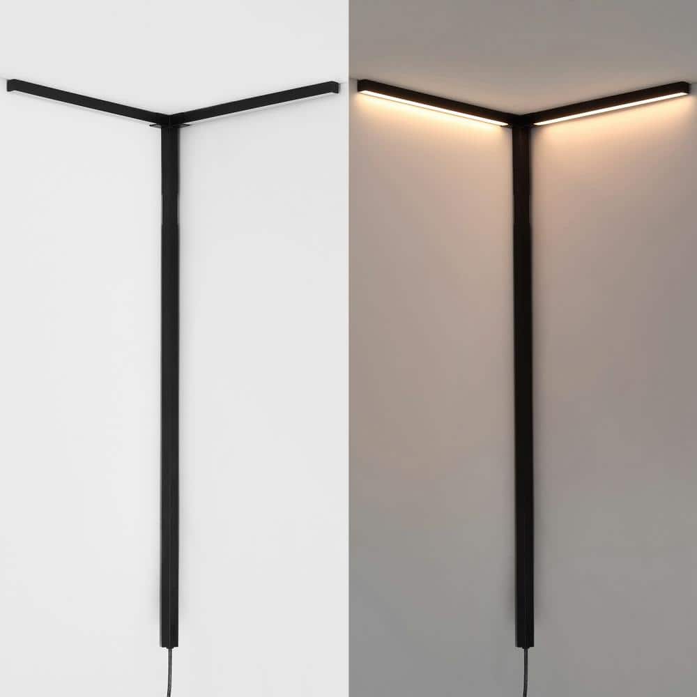 Madsen 18.25" Black Iron Minimalist Plug-In LED Sconce
