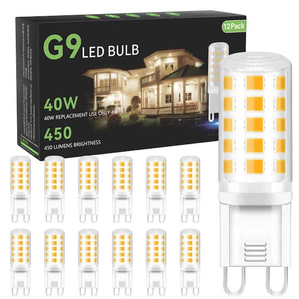 40-Watt Equivalent G9 Bright White (3000K) No-Dimmable LED Light Bulb (12-Pack)