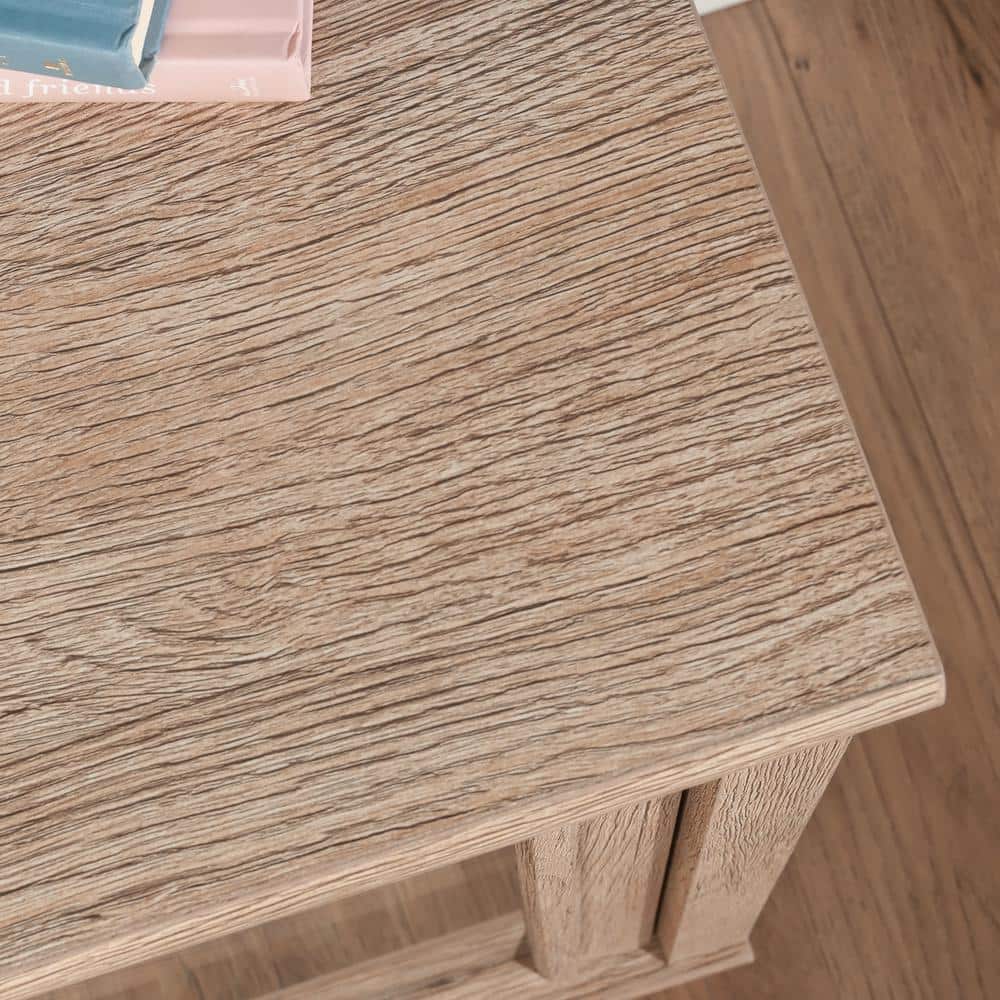 Brushed Oak 54" Wood Credenza with Drawer and Filing Cabinet
