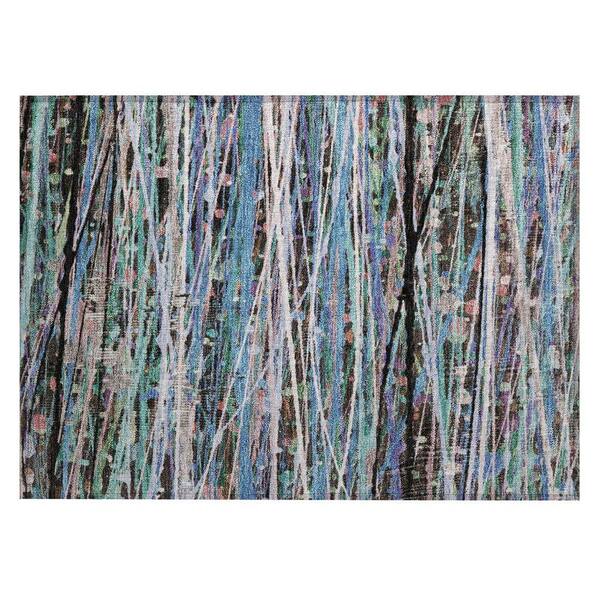 Chantille Machine Washable Indoor/Outdoor Abstract ACN2125 Blue 1 ft. 8 in. x 2 ft. 6 in. Accent Rug