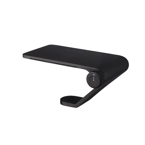 Single Handle Single Hole Waterfall Bathroom Faucet Modern Brass Vanity Basin Taps in Matte Black