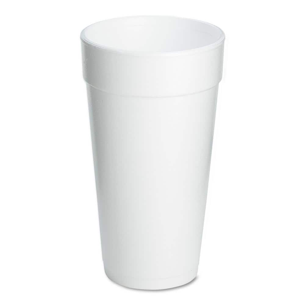 Dart Foam Drink Cups, 20 oz, White, 500/Carton