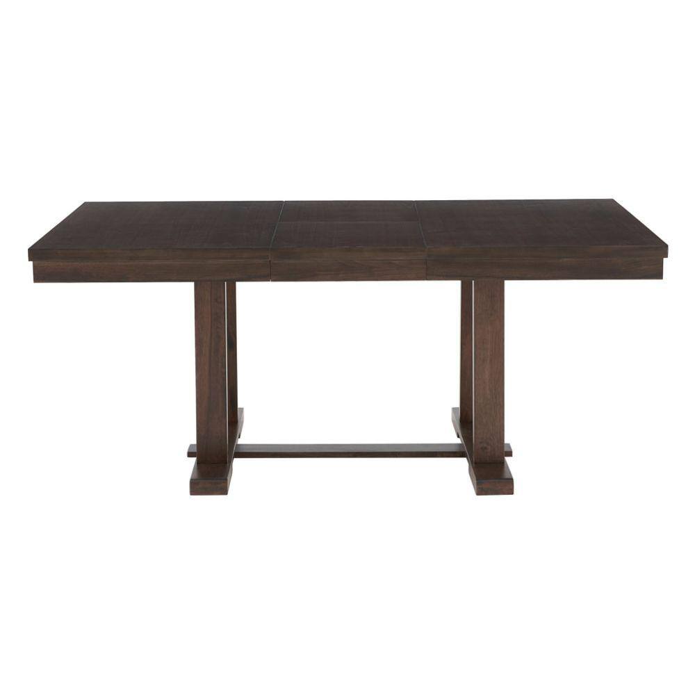 Benjara 54 In. Brown Wood Pedestal Dining Table (Seat Of 6) BM219957 ...