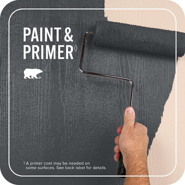 behr little black dress exterior BEHR PREMIUM PLUS 1 gal. #PPU24-23 Little Black Dress Satin Enamel Exterior Paint & Primer 934001