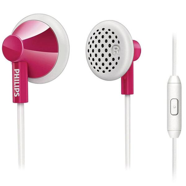 Philips In-Ear Headphones with Mic - Pink-DISCONTINUED