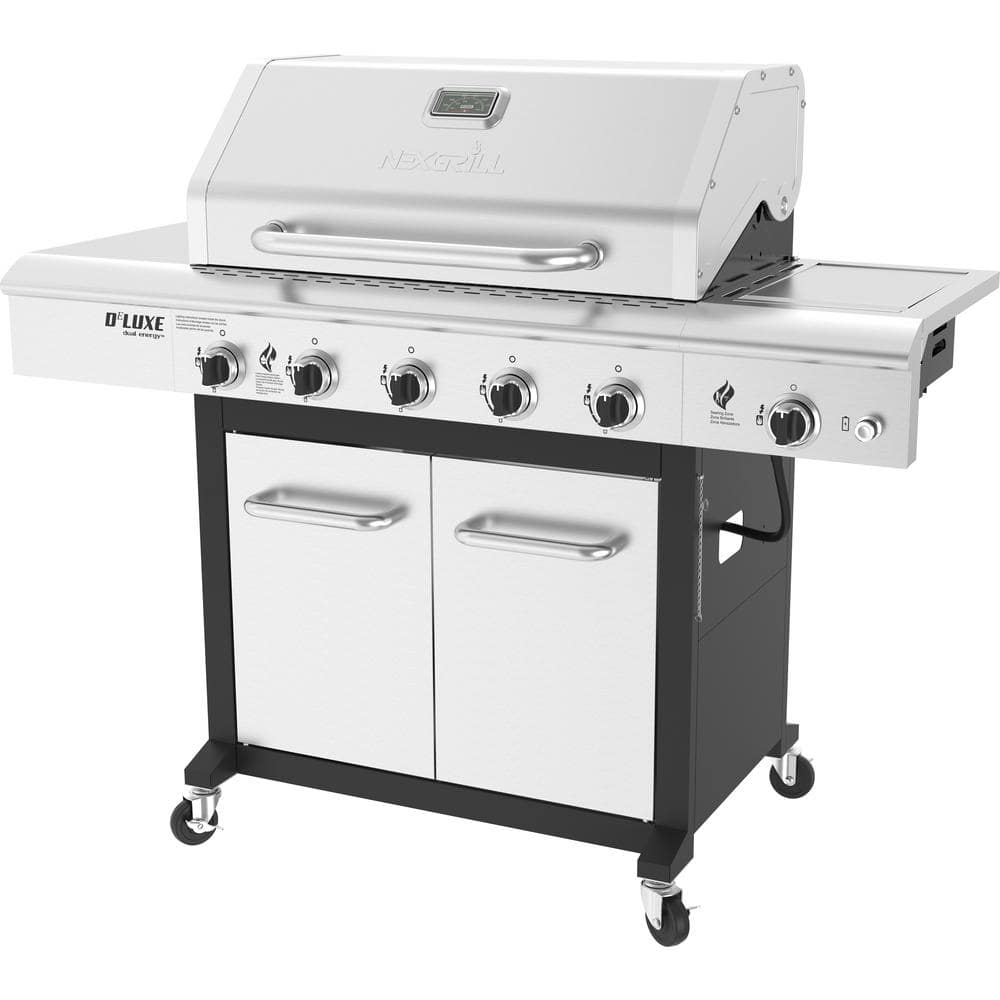 Nexgrill Stainless Steel 5-Burner Propane Grill with Side Burner
