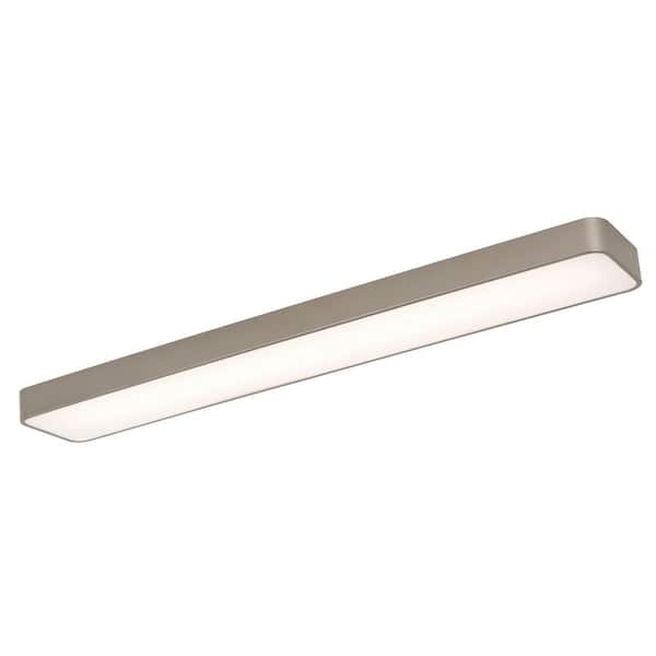 AFX Bailey 8 in. 2-Light Satin Nickel LED Flush Mount with Satin Nickel Acrylic Shade