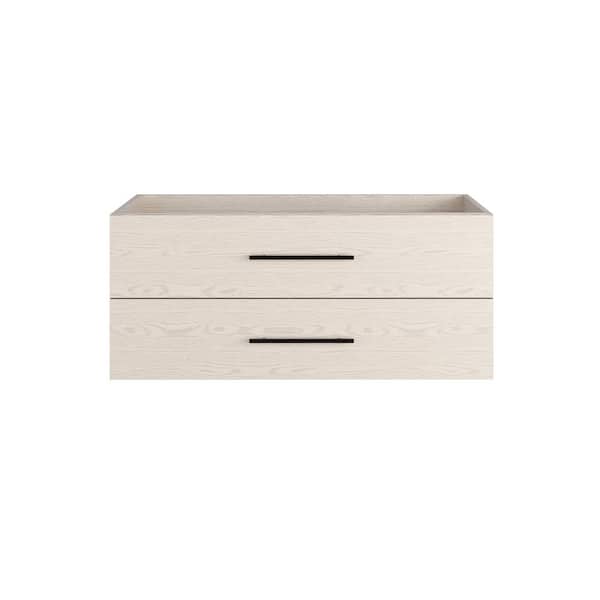 VOLPA USA AMERICAN CRAFTED VANITIES Napa 48 in. W x 22 in. D x 21 in. H Single Sink Bath Vanity Cabinet without Top in Natural Oak, Wall Mounted