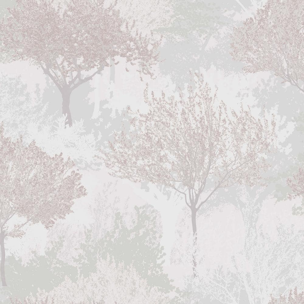 Birch Mauve Matte Removable Paste the Wall Wallpaper