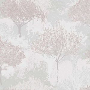 Birch Mauve Pink Removable Wallpaper Sample