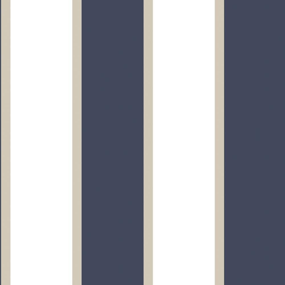 Smart Stripes 3 Black/White/Gold Formal Stripe Sheen Finish Non-Pasted Viny