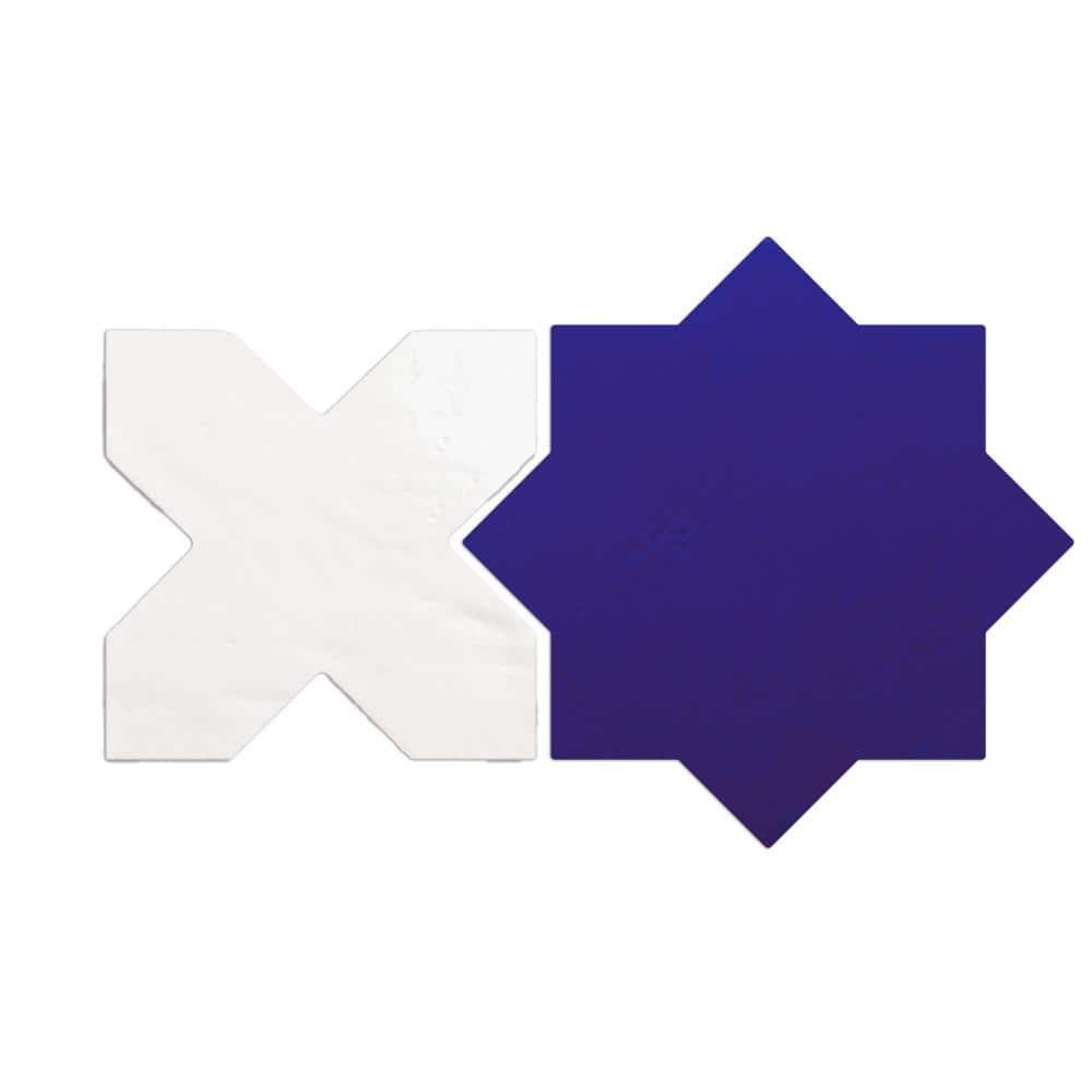 Argile Star Blu with Bianco Cross 7 in. x 14 in. Porcelain Floor and Wall Tile (0.72 sq. ft./Case) price history on PriceWatchPro