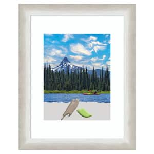 11 in. x 14 in. (Matted to 8 in. x 10 in.) 2-Tone Silver Wood Picture Frame Opening Size
