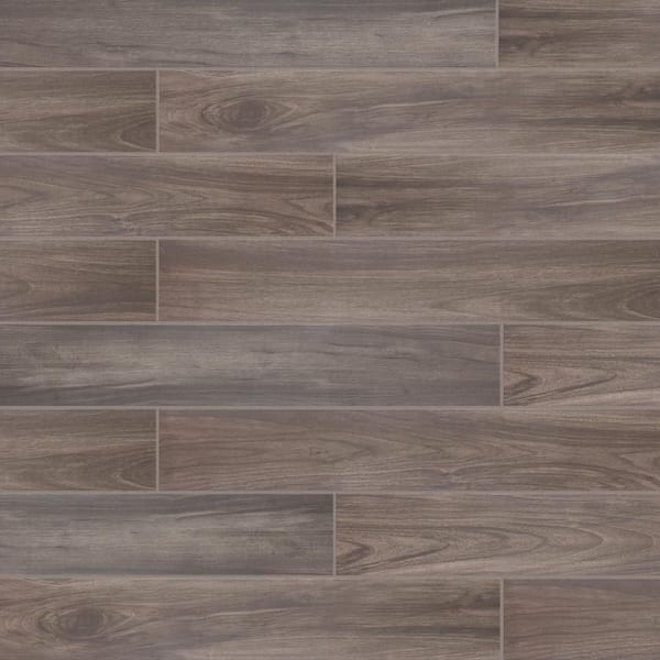 Mt Royale Pecan 6 in. x 35-1/2 in. Porcelain Floor and Wall Tile (13.68 sq. ft./Case)
